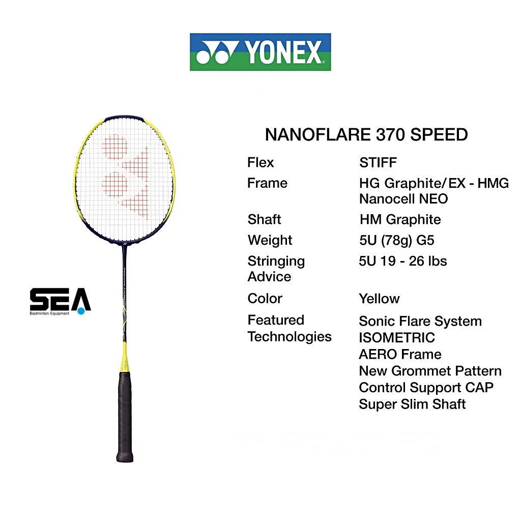 YONEX รุ่น NANOFLARE 370 SPEED YONEX รุ่น NANOFLARE 370 SPEED