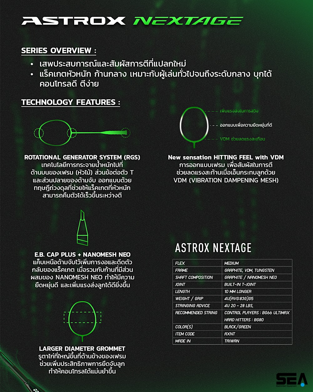YONEX รุ่น ASTROX NEXTAGE YONEX รุ่น ASTROX NEXTAGE