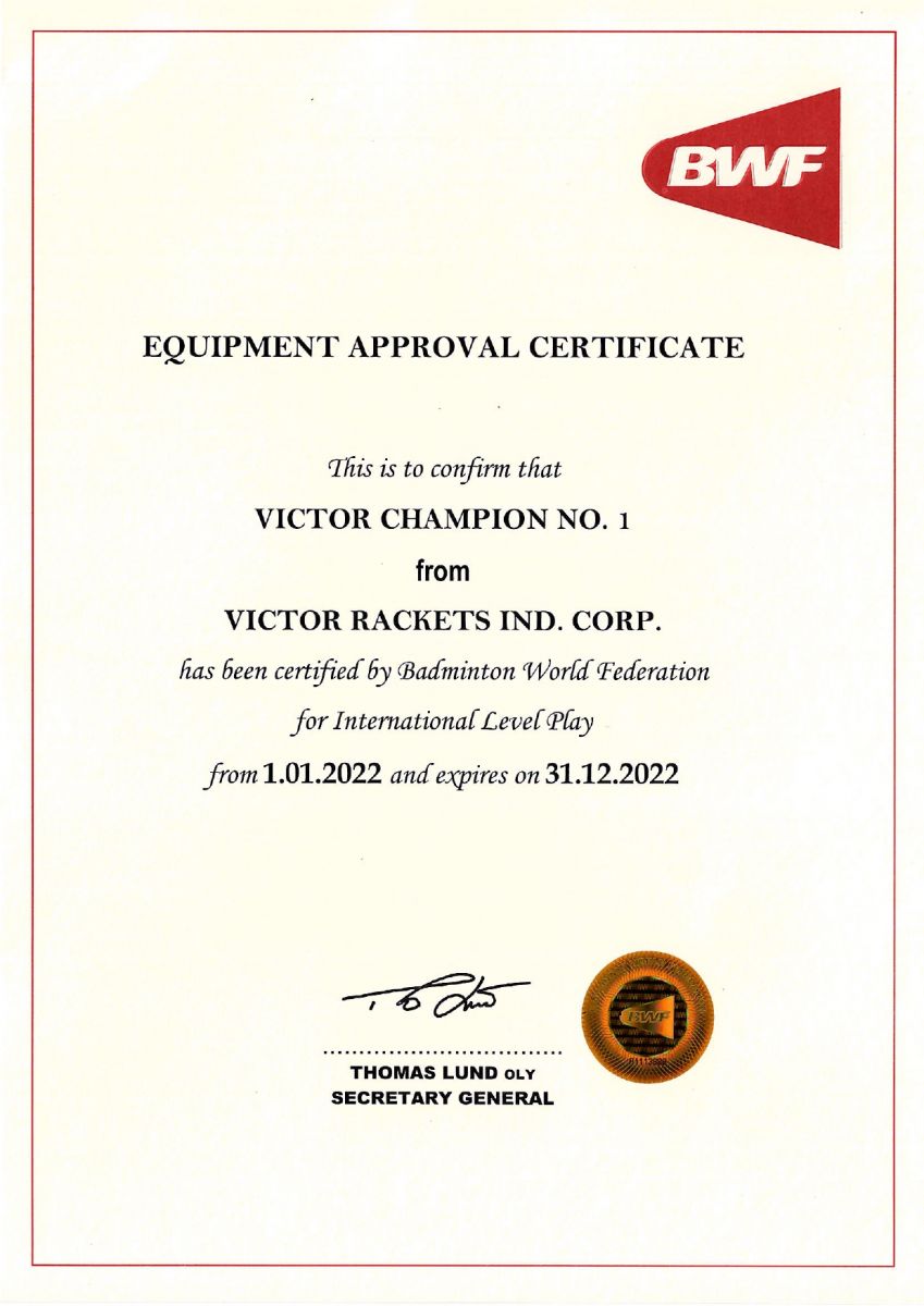 VICTOR CHAMPION NO.1(BWF) (75/76) VICTOR CHAMPION NO.1(BWF) (75/76)
